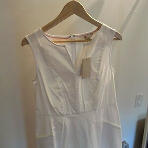 NEW! Boden white cotton shift dress size US 8L NWT ✨ Boden Helena Chino Dress ✨
